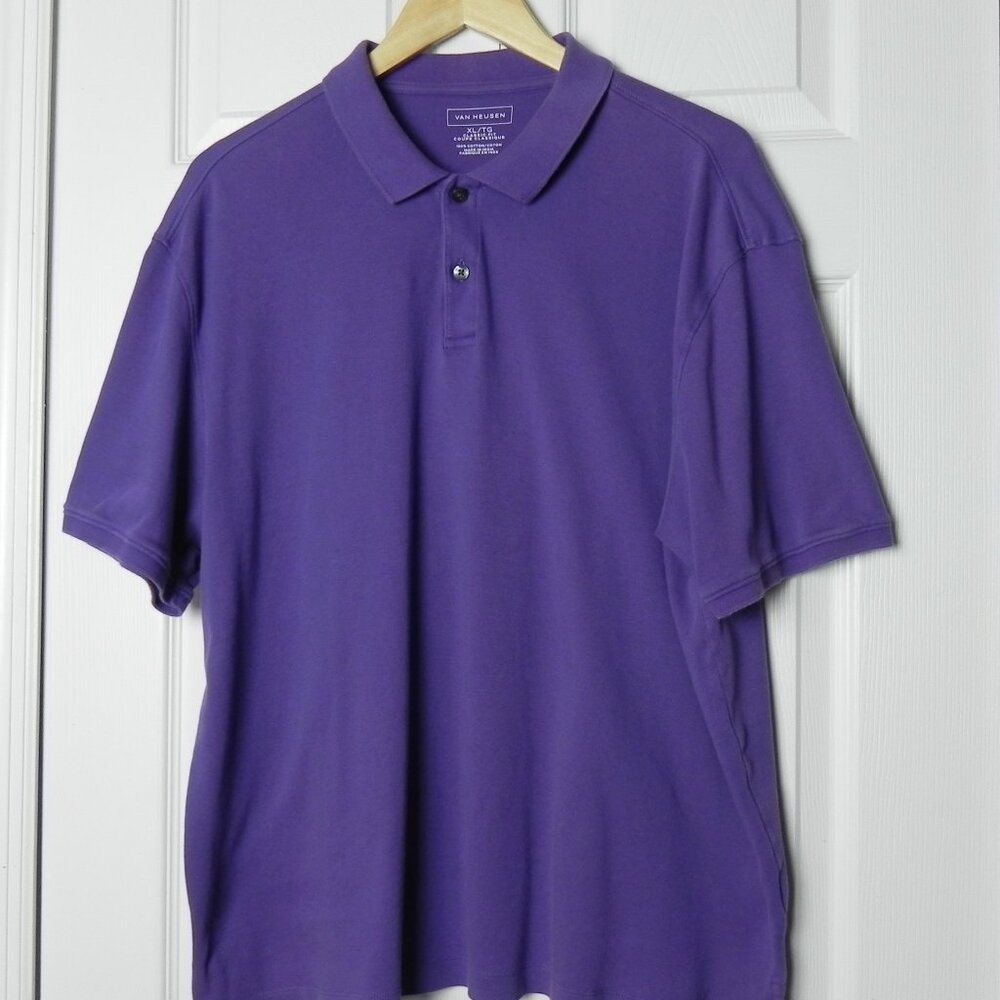 Van Heusen Polo Shirt Purple Size XL